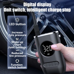 Rechargeable Car Tire Air Inflator Tyre Electric Pump Cordless with USB Portable - Picture 1 of 10