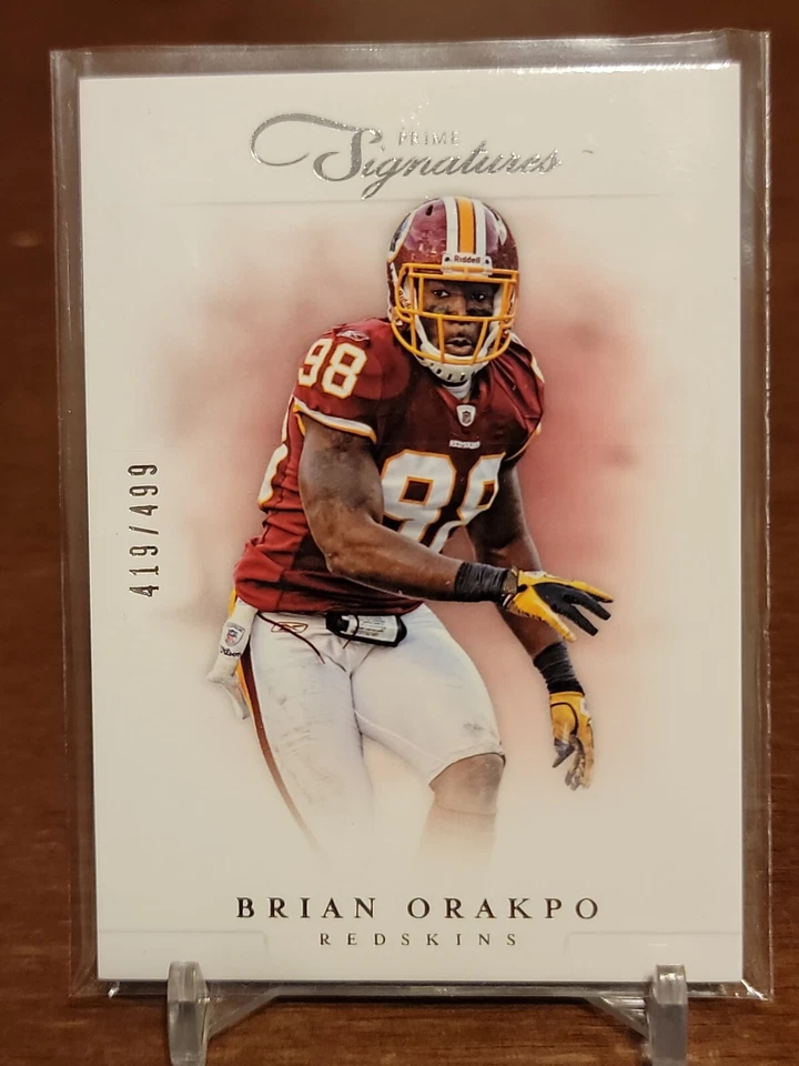 2012 Prime Signatures #132 Brian Orakpo #/499 Washington Redskins Commanders - Image 1 of 2