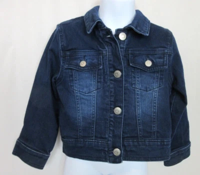 GYMBOREE Soft Dark Denim Jean Jacket Girl's Size XS 4 Button Front - Image 1 of 4