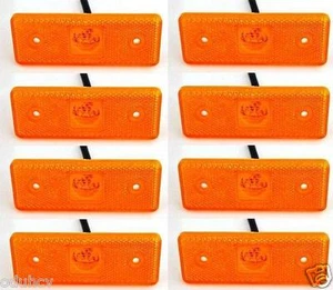 8X 24V LED Amber Orange Seitenmarkierungslichter Für IVECO Scania Daf Volvo MAN - Zdjęcie 1 z 2