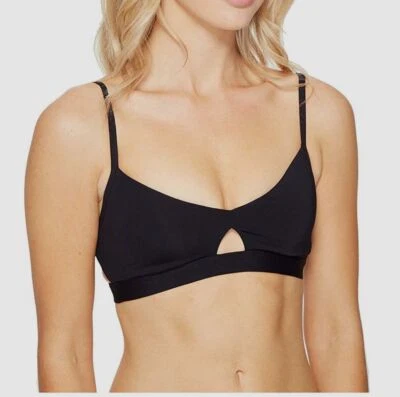 $245 Seafolly женщин черный v-образным вырезом бюстгальтер верхний купальный костюм размер AU 8/US 4 - Изображение 1 из 4