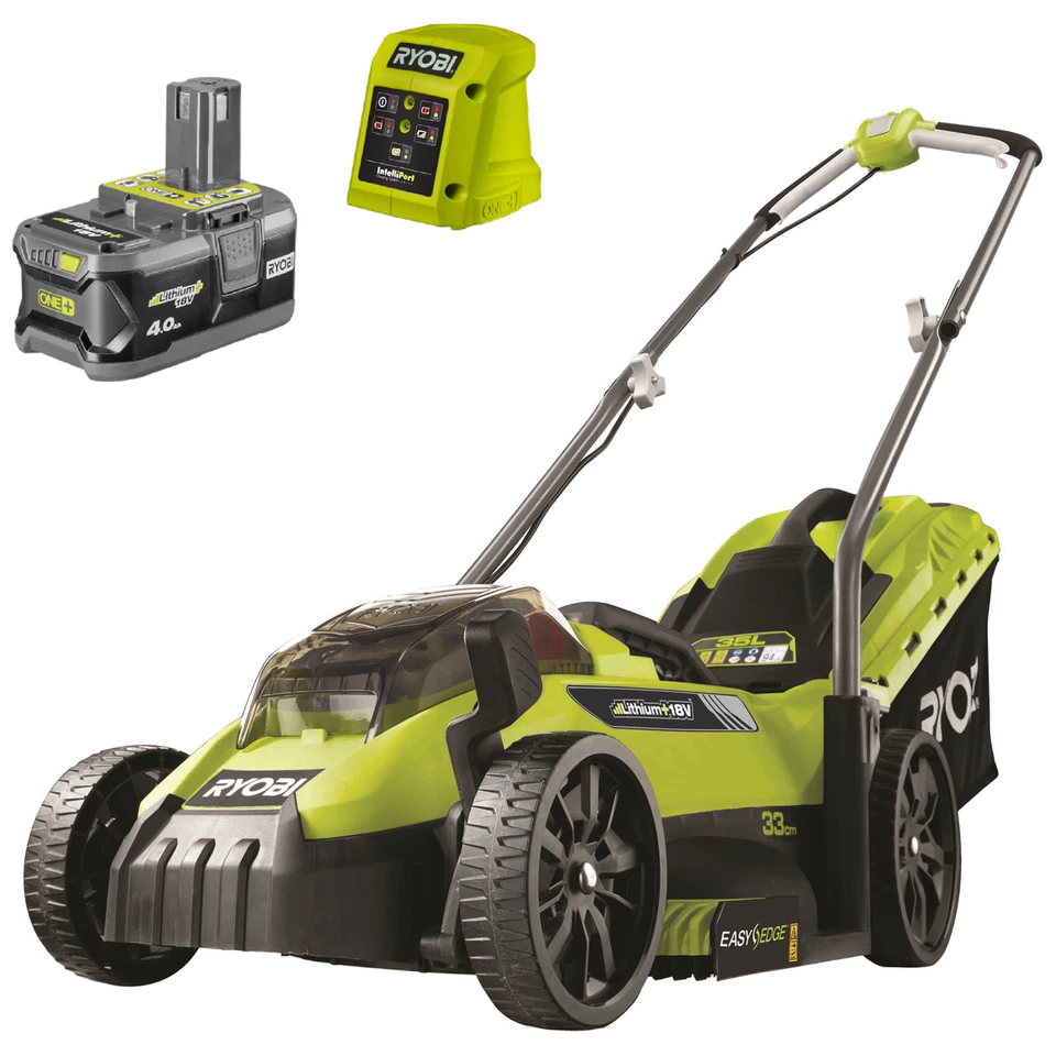 Ryobi 18v One+ Cordless Electric Lawn Mower - RLM18X33S40