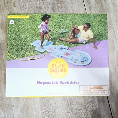 New Kids Sun Squad Hopscotch Water Splash Pad Sprinkler Summer 7'4 3/16" Play - Image 1 of 4