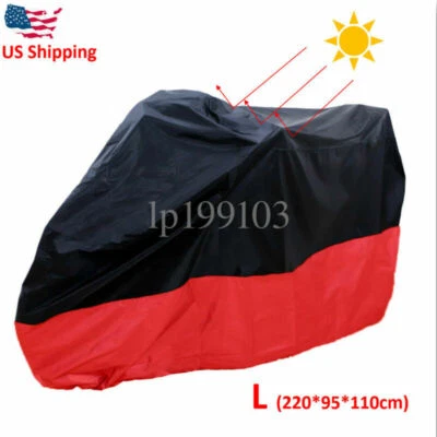 L negro rojo cubierta de almacenamiento de motocicleta para Kawasaki Ninja 250 300 ZX6R Foto 1 de 4