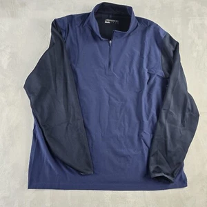 Nike Golf Dri-FIT Fabric Mix 2XL 1/4 Zip Cover-Up Pullover Blue - Picture 1 of 7
