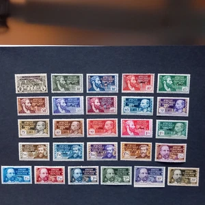 COLONIE FRANCESI AFRICA EQ. 1940/ FRANCE LIBRE, SERIE DI 26 VAL. LING. MH* - Imagen 1 de 2