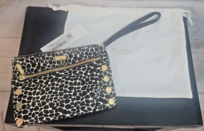 Novo com etiquetas ~ Hammitt Nash pequena embreagem de cabelo de panturrilha Dapple ~ Preto / Branco ~ $195 - Imagem 1 de 4