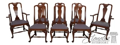 L63955EC: Juego de 8 sillas de comedor ELDRED WHEELER hechas en banco de cerezo Foto 1 de 4