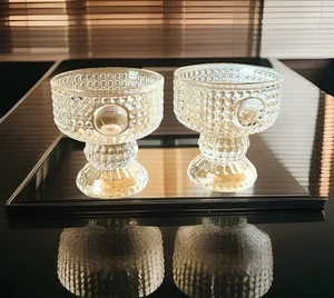 Adolf Matura Czech Glasses “Perlicka” Stemmed Margarita Glasses/ Dessert Dish - Picture 1 of 7