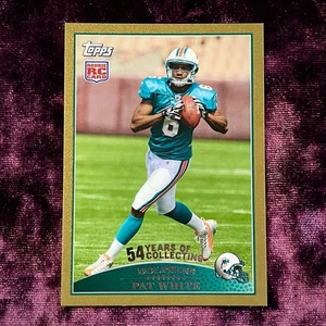 Pat White 2009 Topps NFL Oro RC/2009 Como Nuevo Dolphins Novato West Virginia WVU SP - Imagen 1 de 3