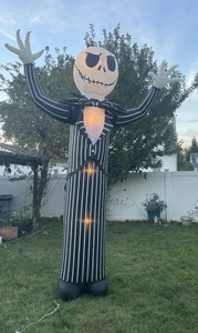 Disney Jack Skellington 10 piedi animato* Gemmy Industries gonfiabile (1 braccio rotto) - Foto 1 di 5