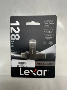 Lexar 128GB JumpDrive Dual Drive D400 USB 3.2 Gen 1 Type-C & Type-A Flas (44892) - Photo 1/3