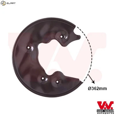 SPLASH GUARD BRAKE DISC 0327373 FOR AUDI A4/Allroad/S4 A5/S5/Sportback Q5/SUV - Image 1 of 4