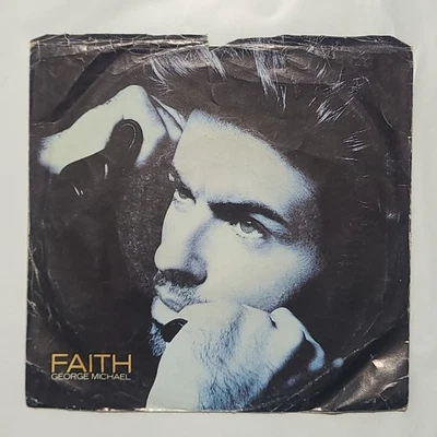 George Michael ~ Faith/ Hand To Mouth ~ Columbia PS 45 RPM Record Foto 1 de 4