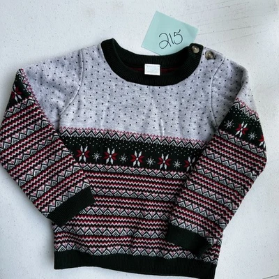 Colección EdgeHill Niño Pequeño Vacaciones Navidad Suéter Camisa Pullover 3T Punto Gris Foto 1 de 4