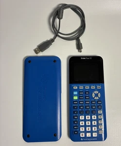 Texas Instruments TI-84 Plus CE Graphing Calculator Blue with Cover WORKS - Picture 1 of 6