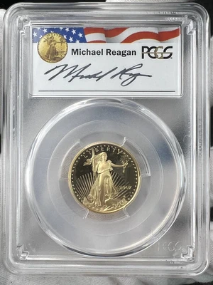 2007-W American Gold Eagle PCGS PR69 Reagan Legacy Series~Micheal Reagan Signed - Image 1 of 4