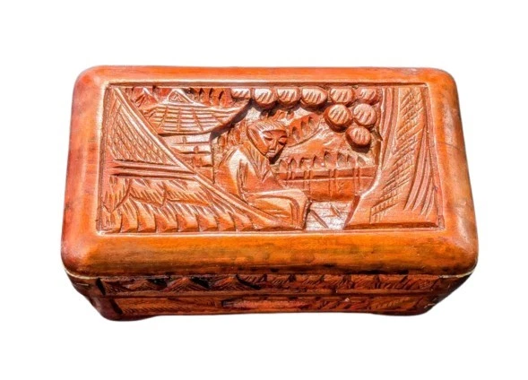 雕刻木盒在中式古董盒子| eBay