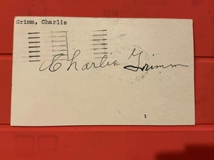 Charles Grimm🔥🔥MLB : 1916 Pittsburgh Pirates 🔥🔥Autogramm Postkarte 🔥🔥🔥 - Bild 1 von 2