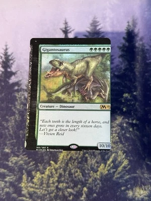 🎉 NFC - Gigantosaurus - Foil MTG Miscut Error  - Non-factory Cut - Image 1 of 3