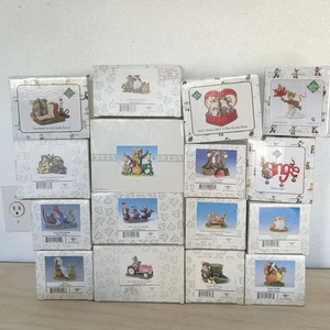 Menge 16 Charming Tails Mäuse Figuren Fitz und Floyd in Boxen Neu Weihnachten - Bild 1 von 9