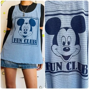 Vintage Unisex Mickey Mouse Fun Club ärmelloses Tank Top | 80er/90er Disney - Bild 1 von 6