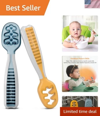 Juego de cucharas para bebé, Baby Essentials Pre-Cuchara GOOtensils para 6+, Primera etapa Se... Foto 1 de 4