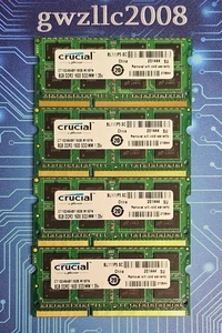 32GB (4x8GB) PC3L-12800s DDR3-1600MHz 2Rx8 Non-ECC Crucial CT102464BF160B.M16FN - Picture 1 of 2