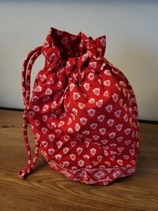 Vera Bradley Ditty Bag Nantucket Red Waterproof Lining - Picture 1 of 9