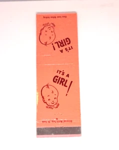 Matchbook It's A Girl Pink Front Strike - Picture 1 of 3