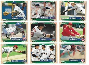 1995 Score Baseball Trading Cards Singles / Choose From List  #s 251 - 500 / mb9