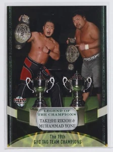 Tarjeta coleccionable TAKESHI RIKIOH & MUHAMMAD YONE - 2011 BBM Pro-Wrestling - Imagen 1 de 3