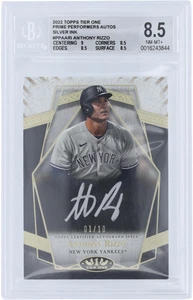 Signed Anthony Rizzo Yankees Baseball Slabbed Card - Picture 1 of 3