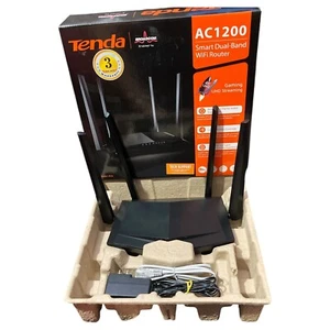 Tenda AC1200 Smart Dual-Band WLAN Router 4K UHD Streaming - Bild 1 von 6