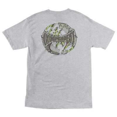 Camiseta de monopatín Independent Trucks BUILD TO GRIND GRIS JASPEADO Foto 1 de 2