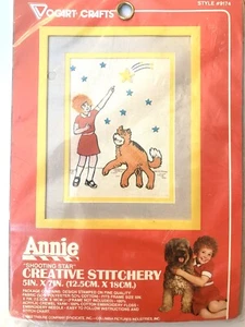 Vtg Annie Movie Shooting Star Creative Stitchery Kit 5x7 Vogart Crafts #9174 82’ - Picture 1 of 6