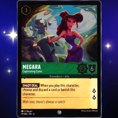 Megara Captivating Cynic - Common Foil - Disney Lorcana Ursula's Return #79/204 - Image 1 of 3