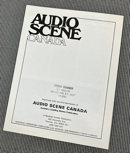 AUDIO SCENE CANADA REPRINT ARTICLE ON DAMPING FACTOR/WHY TO BUY MCINTOSH J01199 - Picture 1 of 3