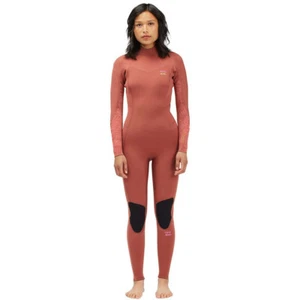 2022 BILLABONG SYNERGY 3/2MM LADIES SUMMER WETSUIT RED CLAY - Picture 1 of 3