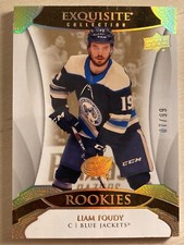 2020-21 Upper Deck Exquisite Collection Gold Spectrum Rookie RC Liam Foudy 07/99