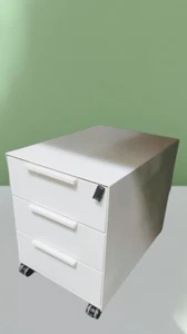 Rollcontainer Container Bürocontainer weiß 3 Auszüge Büromöbel Büro co0069 - Bild 1 von 2