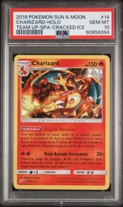 2019 PSA 10 GEM MINT Charizard Sun & Moon Team Up Cracked Ice Pokemon #14 HOLO - Picture 1 of 4