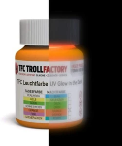 Polyment Nachleuchtfarbe 400ml Leuchtfarbe Tagesfarbe: Orange/Nachtfarbe: Orange - Bild 1 von 8