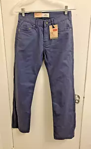 Levis Womens Sz 14 Chino Pants Vintage Blue Straight Leg Pockets Cotton Slim Fit - Picture 1 of 6