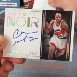 Noir Basketball 2022-23 Charles Barkley Color Silver Holo Auto /25