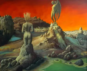 Pierre Lacombe (1931) Le Phenix - Phantastische Realismus. - Bild 1 von 12
