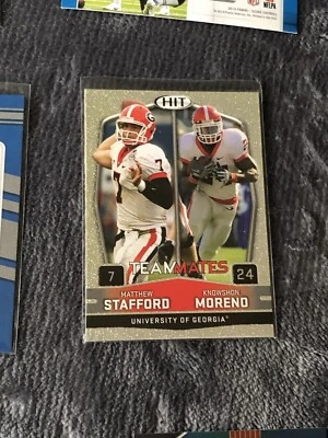 2009 (FB) SAGE HIT Silver #56 Matthew Stafford TM/Knowshon Moreno - Image 1 of 3