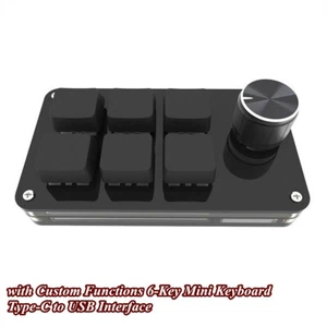 6Key Mini Keyboard w/Custom Function Type-C to USB Interface Mechanical Keyboard - Picture 1 of 6