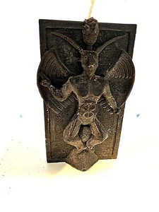 BAPHOMET SABBATIC GOAT CANDLE BLACK 6.25" X 5.50"  (1, 3, 6 LOT) - Picture 1 of 3