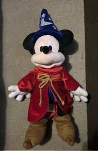 Disney Store Official MICKEY MOUSE Sorcerer Wizard Fantasia Plush Doll - Picture 1 of 4